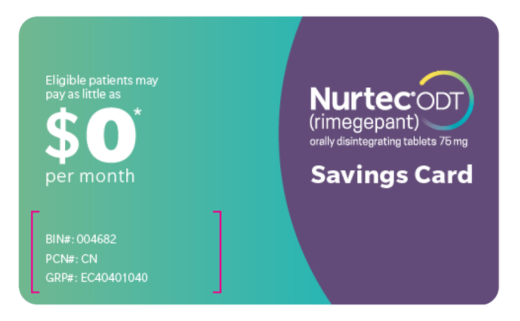 Nurtec® ODT (rimegepant) copay card